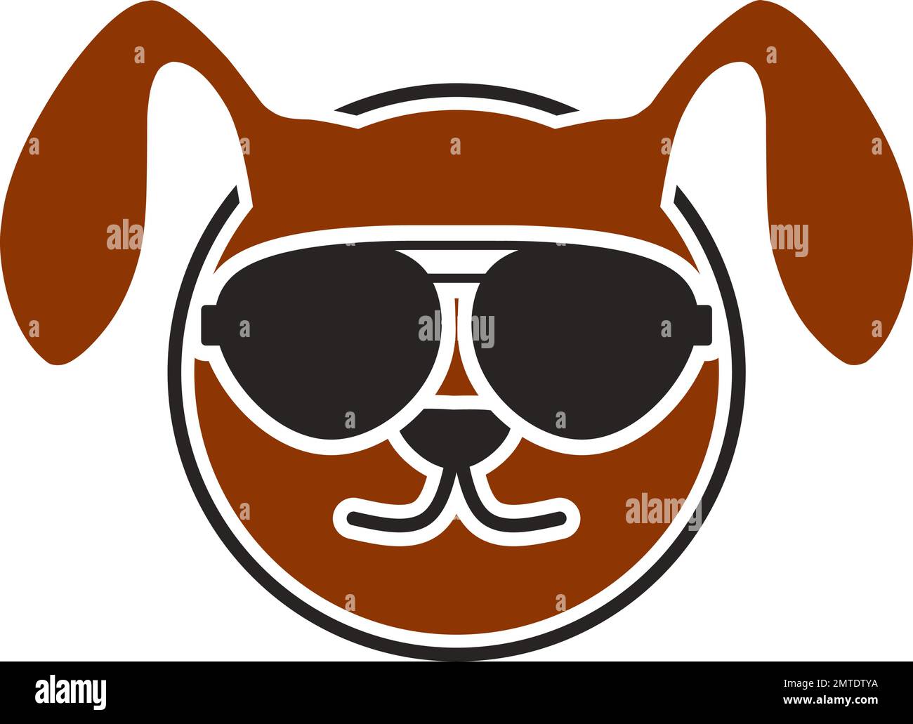 cute dog logo vector illustration template design Stock Vector Image ...