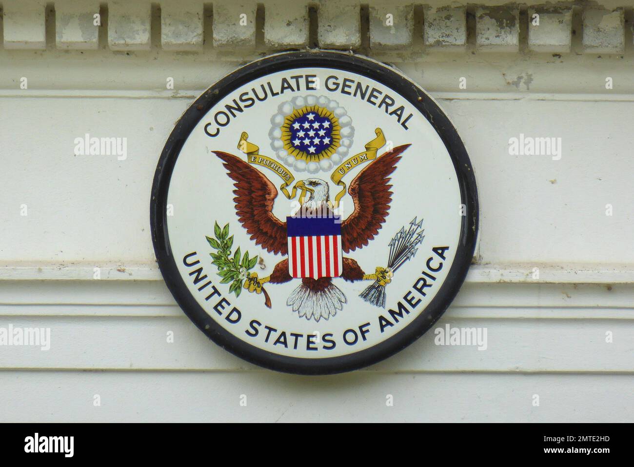 Siegel / Wappen / USA /  US Generalkonsulat Stock Photo