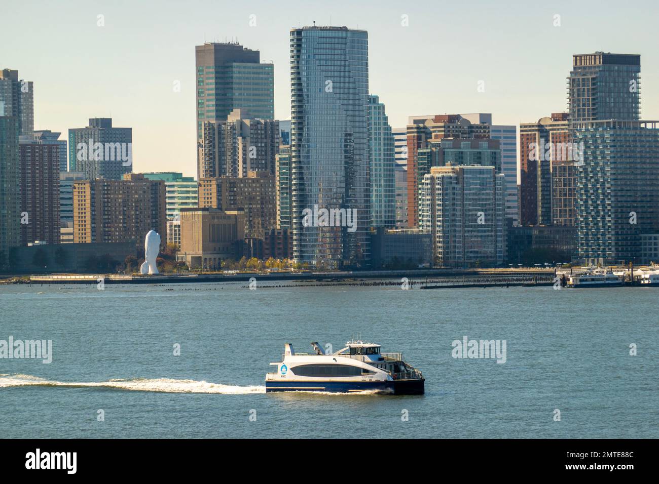 Waters Soul sculpture on the Jersey City New Jersey waterfront Stock Photo