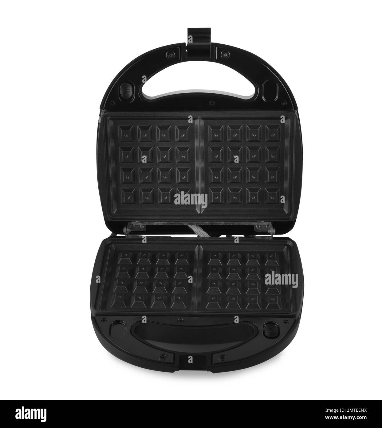 Modern electric waffle iron isolated on white Stock Photo Alamy