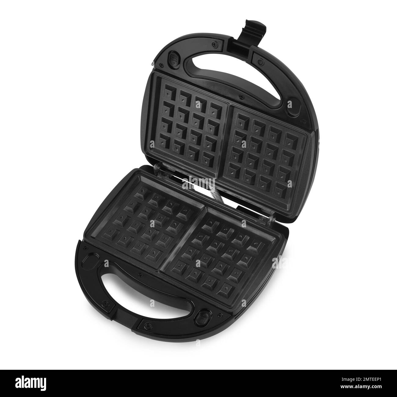 Modern electric waffle iron isolated on white Stock Photo Alamy