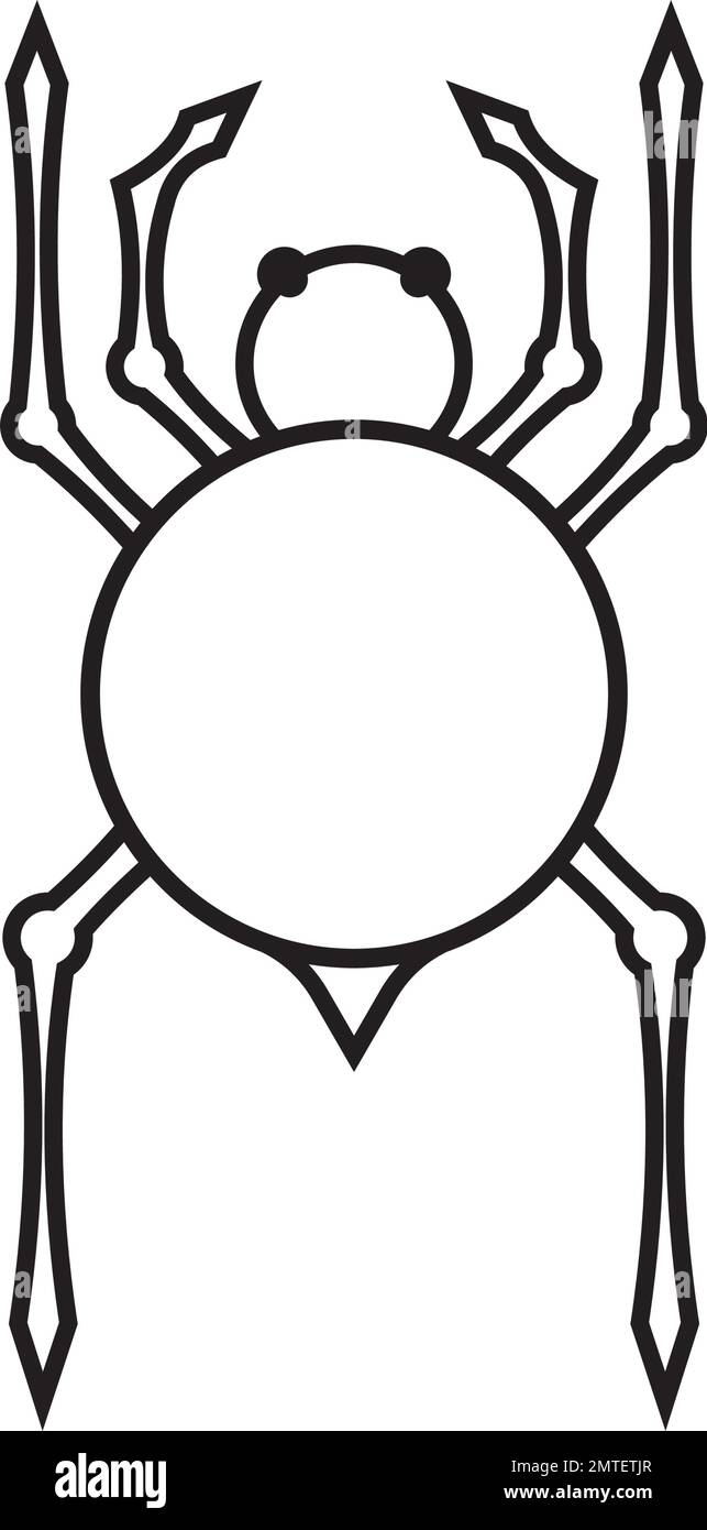 Spider icon vector illustration design template. Stock Vector