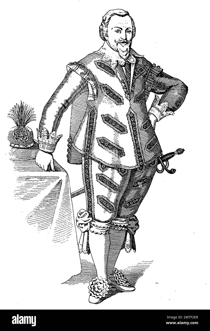 Maurice, Prince of Orange, 1620, History of fashion, costume story Stock Photo
