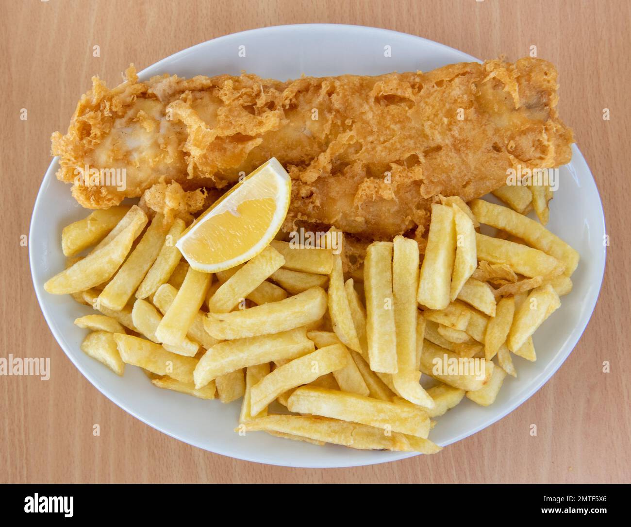 Traditional English fast food - Fish and Chips - Pic by Paul Slater Stock Photo