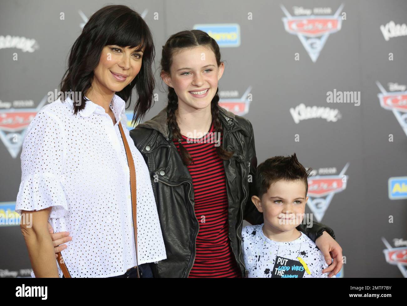 Catherine Bell, from left, children Gemma Beason and Ronan Beason