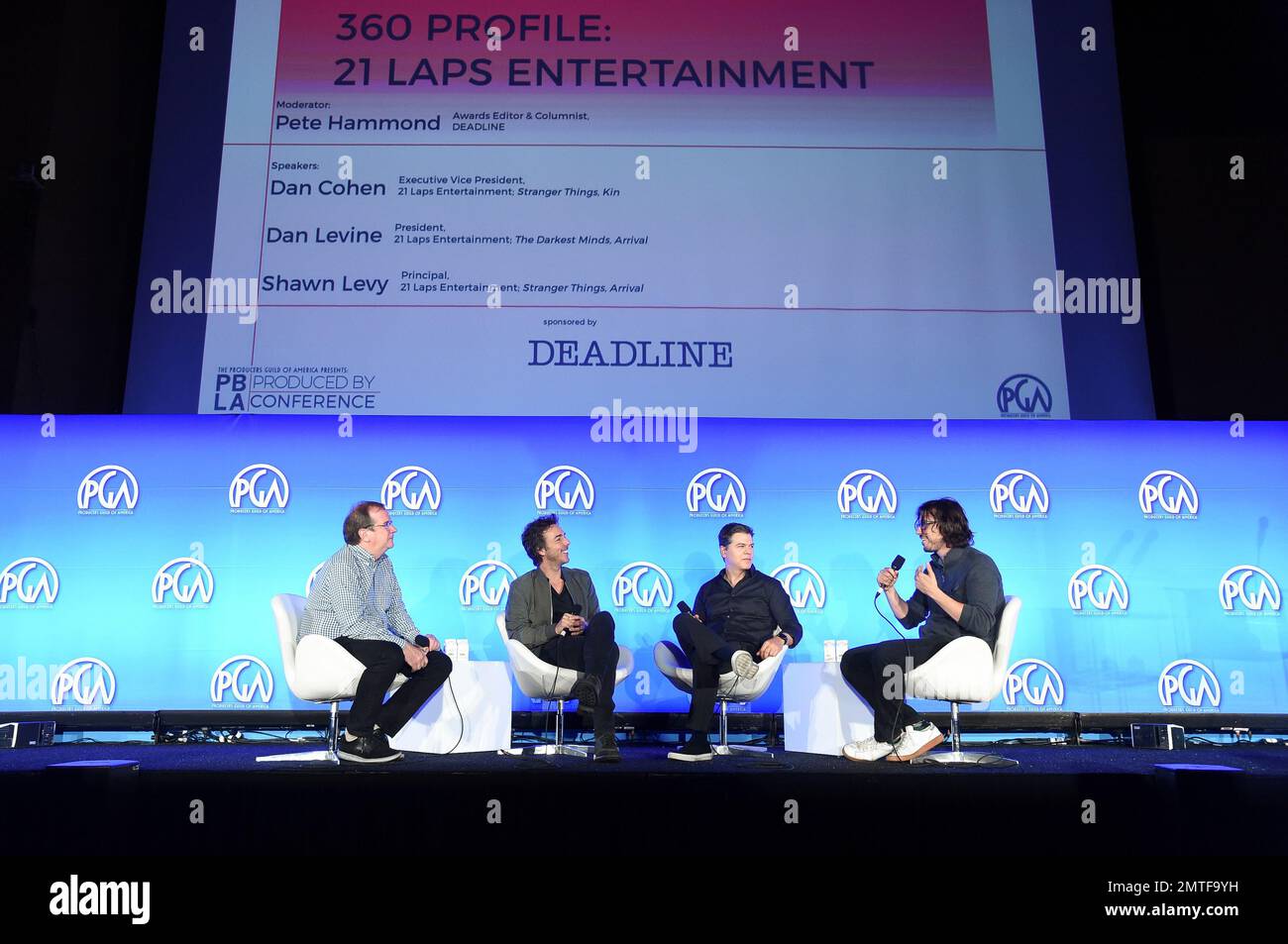 Pete Hammond, from left, Shawn Levy, Dan Levine and Dan Cohen attend