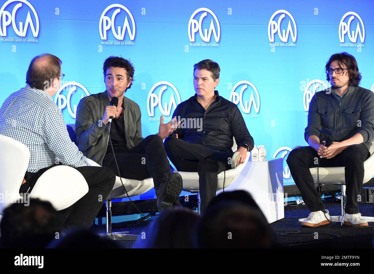 Pete Hammond, from left, Shawn Levy, Dan Levine and Dan Cohen attend