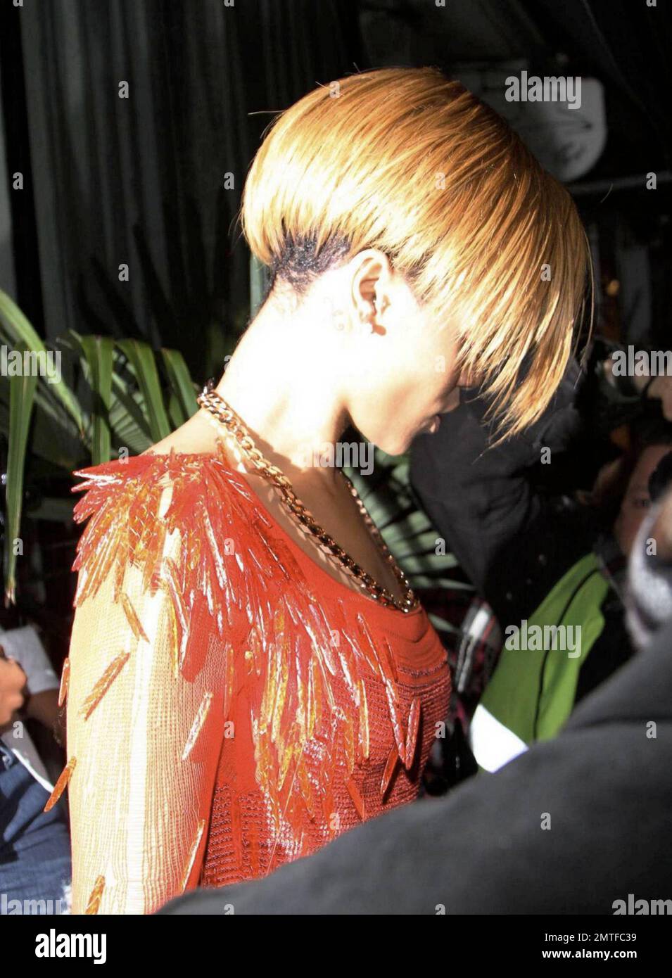 Rihanna keeps her head down as she goes club hopping in London’s