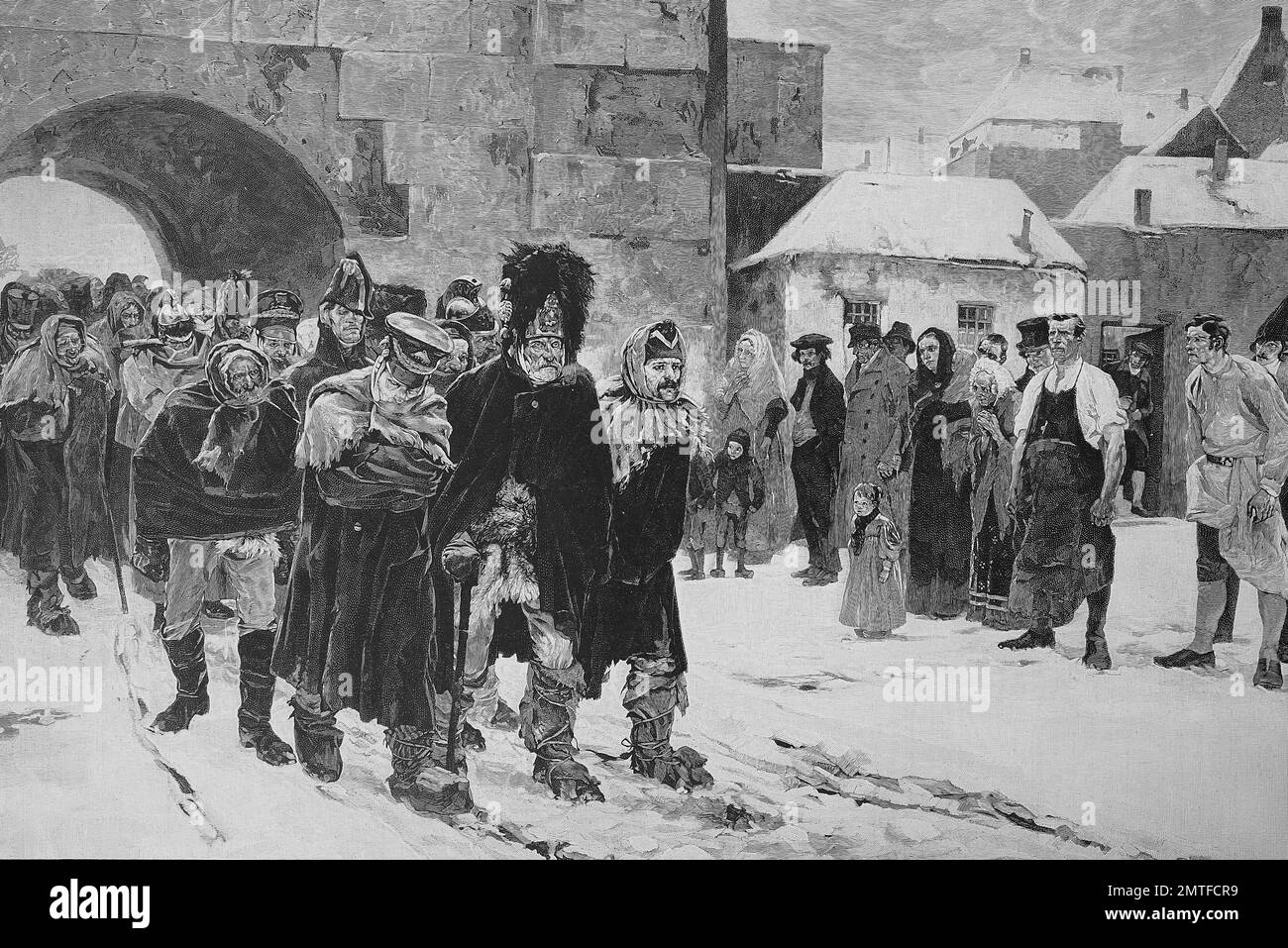 The Defeated Troops From Napoleons Army Return Home Stock Photo Alamy The Defeated Troops From Napoleons Army Return Home Stock Photo Alamy