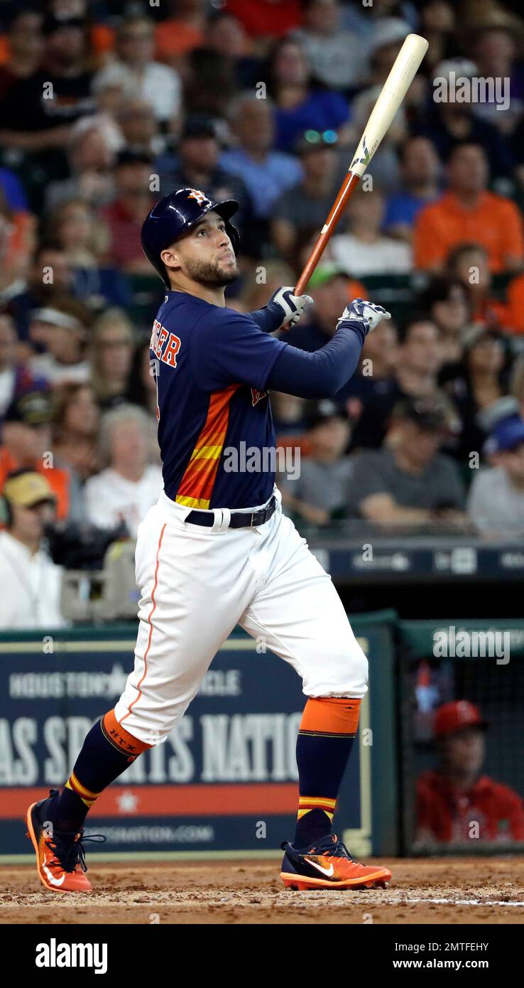 Houston Astros center fielder George Springer smiles during batting  practice before a baseball game against the Seattle Mariners Friday, July  24, 2020, in Houston. (AP Photo/David J. Phillip Stock Photo - Alamy