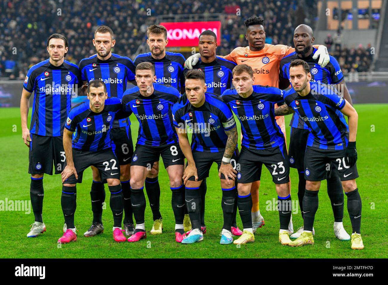 Milano, Italy. 31st Jan, 2023. The starting-11 of Inter for the Coppa Italia match between Inter and Atalanta at Giuseppe Meazza in Milano. (Photo Credit: Gonzales Photo/Alamy Live News Stock Photo