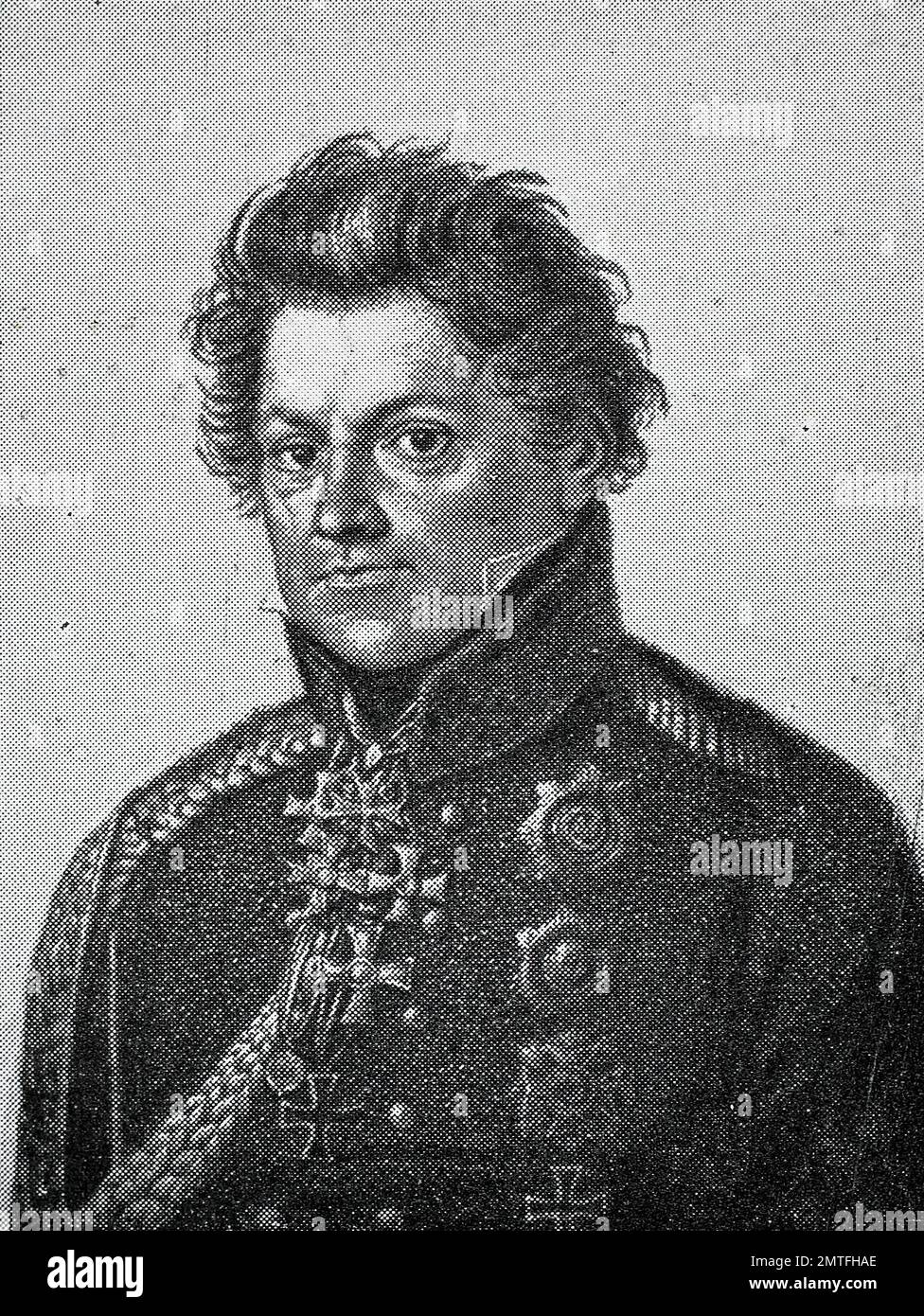 August Wilhelm Antonius Graf Neidhardt von Gneisenau, 27 October 1760 - 23 August 1831, was a Prussian field marshal, historical illustration Stock Photo