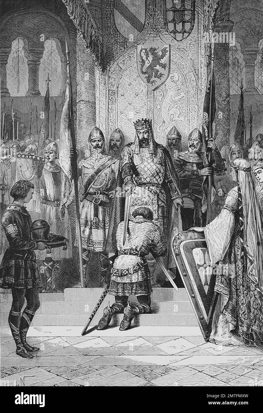 The accolade also known as dubbing or adoubement, was the central act