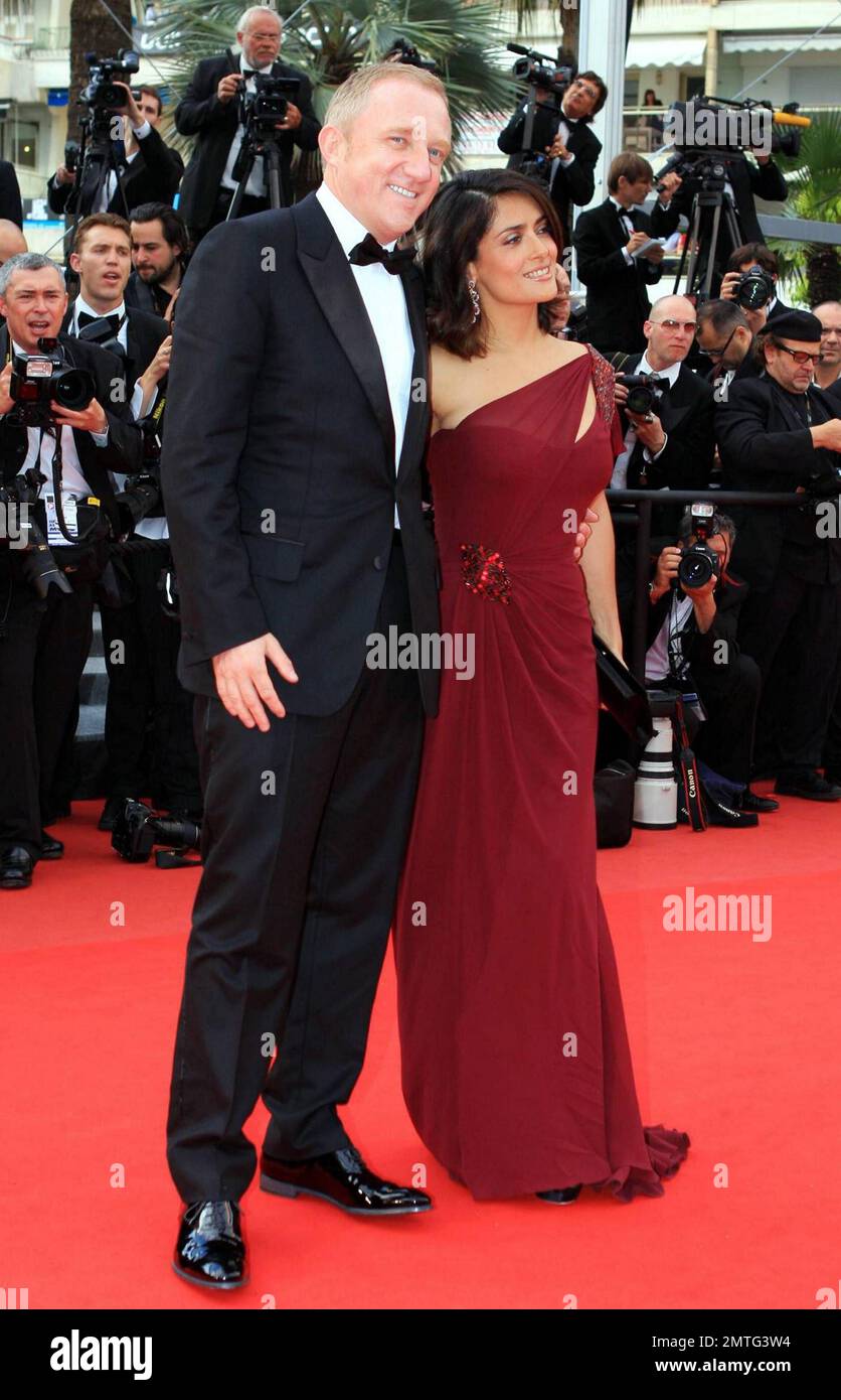 Salma Robi Salma Hayek and husband Fran ois-Henri Pinault at the opening night ...
