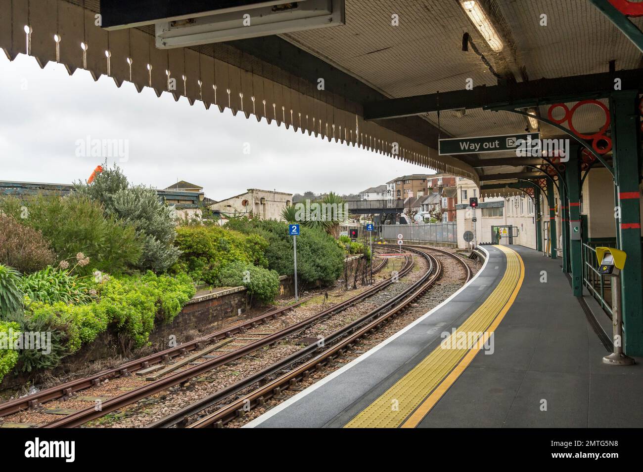 View Along Ryde Railway Station Platform To The East Ryde Isle Of 