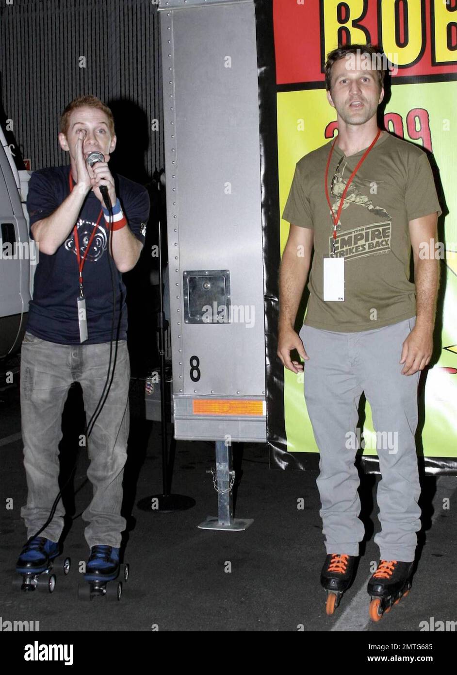- Seth Green and Breckin Meyer attend the Robot Chicken Skate Party. The event is part of a nine-city tour celebrating the release of "Robot Chicken: Star Wars Episode II" DVD. Los Angeles, CA. 8/1/09.  . Stock Photo