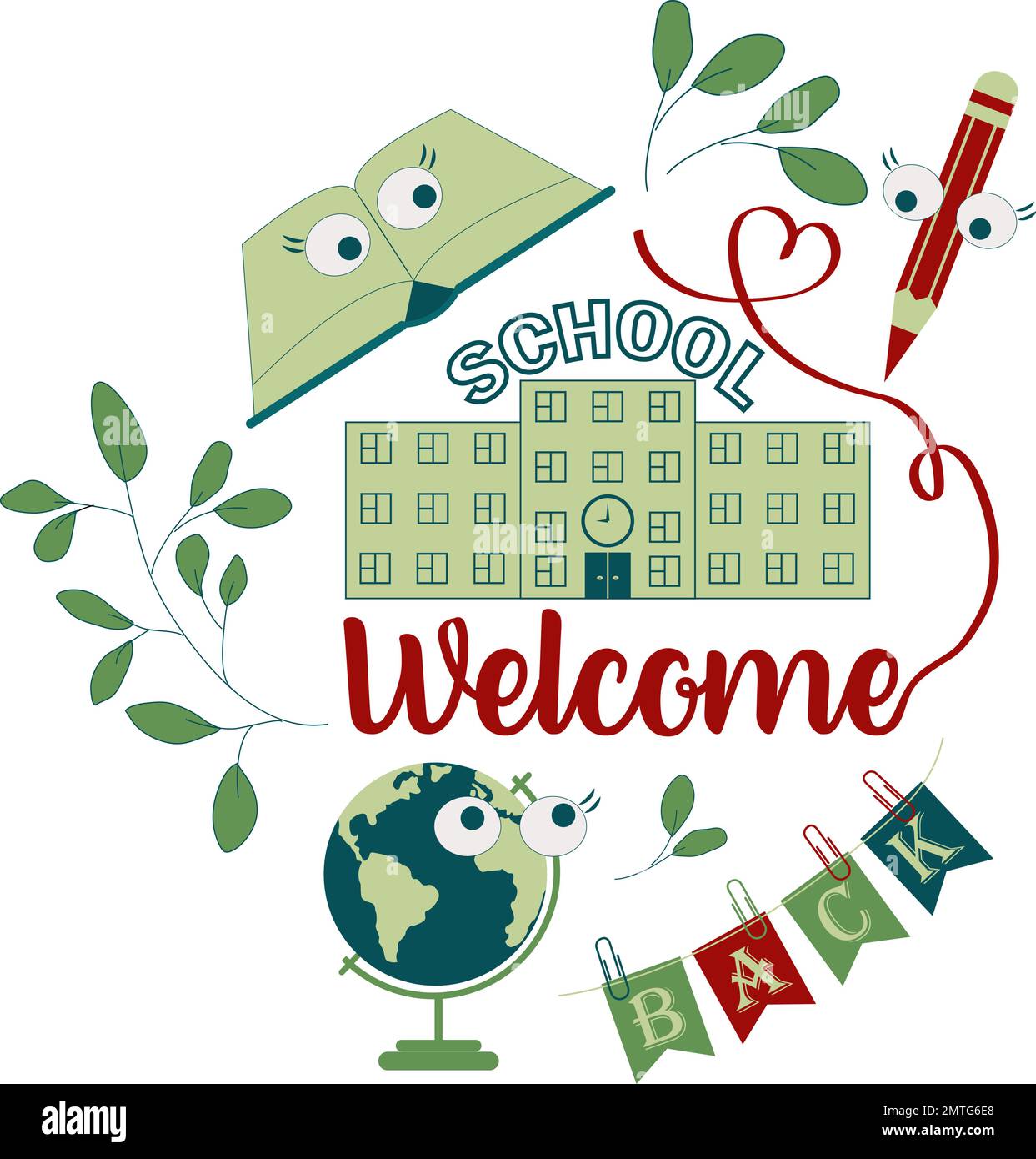Welcome back to school Cut Out Stock Images & Pictures - Alamy