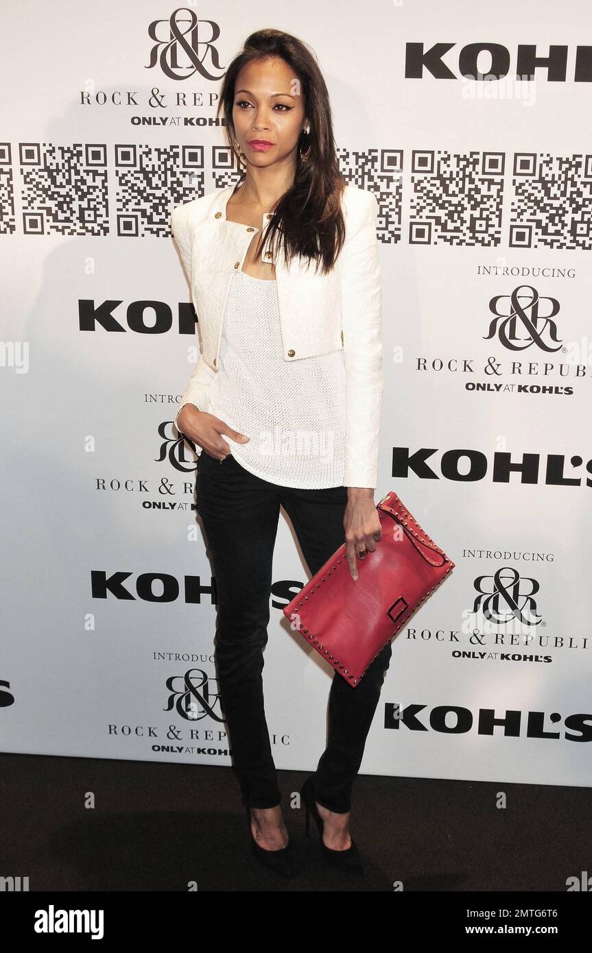 Zoe Saldana at the launch of Rock and Republic for Kohl's at the