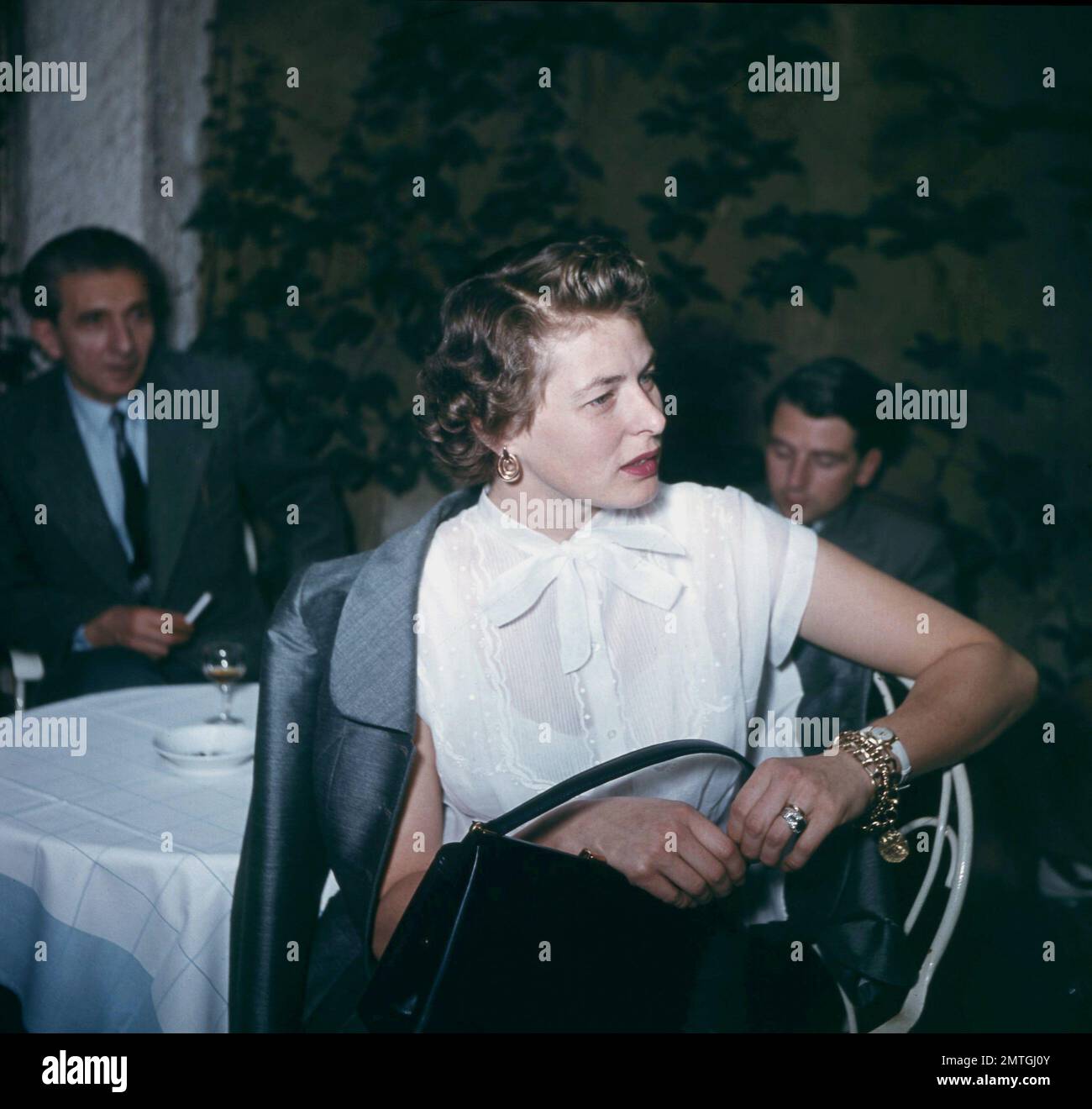 The Swedish actress Ingrid Bergman with her husband Roberto Rossellini