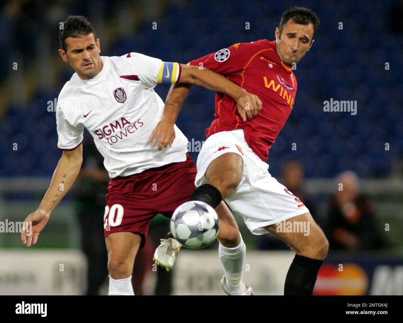 Roman Cf Rome plays CFR CLUJ during the UEFA Champions League at the Olympic ...