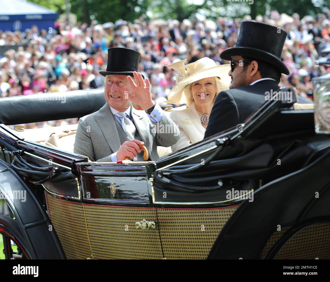 The Royal Family At Royal Ascot Day 2 The Royal Carriages 1st The Royal Family At Royal Ascot Day 2 The Royal Carriages 1st Carriage Hrh The Queen Prince Phillip The Duke Of Edinburgh The Emir Of Qatar The Lord Vestey 2nd Carriage Charles The Prince Of Wales Camila The Duchess Of Cornwall Sheikh Joaan Bin Hamad Bin Khalifa Al Thani Mr Christopher Ryys Jones Uk 18th June 2014 2MTH1CE