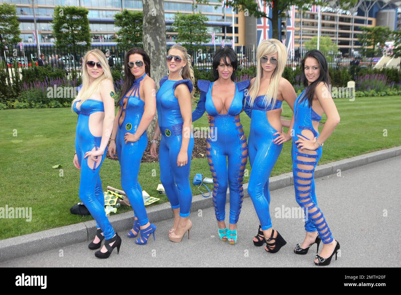Local strippers  at day two of Royal Ascot 2012 at Ascot Racecourse. Ascot, UK. 20th June 2012. . Stock Photo