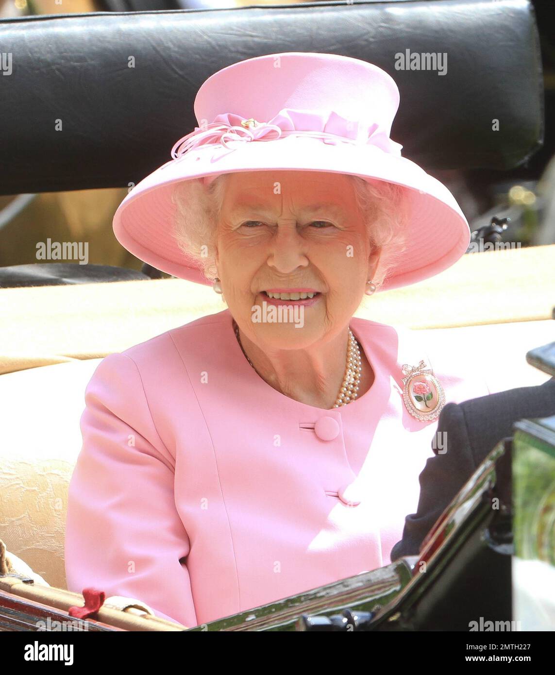HRH The Queen at day two of Royal Ascot 2012 at Ascot Racecourse. Ascot, UK. 20th June 2012. . Stock Photo