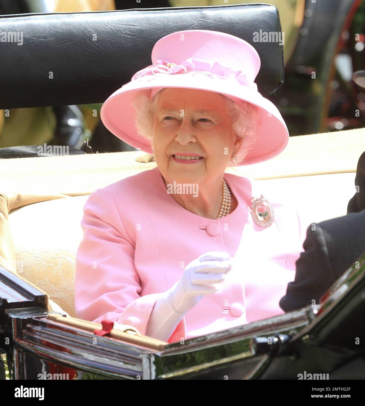 HRH The Queen at day two of Royal Ascot 2012 at Ascot Racecourse. Ascot, UK. 20th June 2012. . Stock Photo