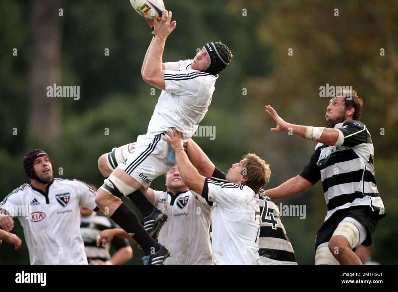  Futura Park Roma plays Petrarca in a rugby match for the Rugby Super