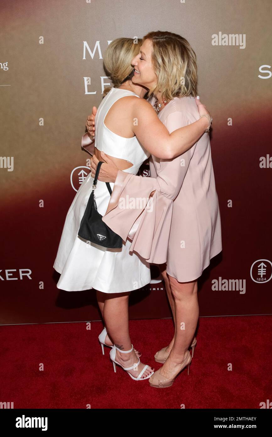 Retired U.S. Marine Corp. Megan Leavey, left, and Actress Edie Falco ...