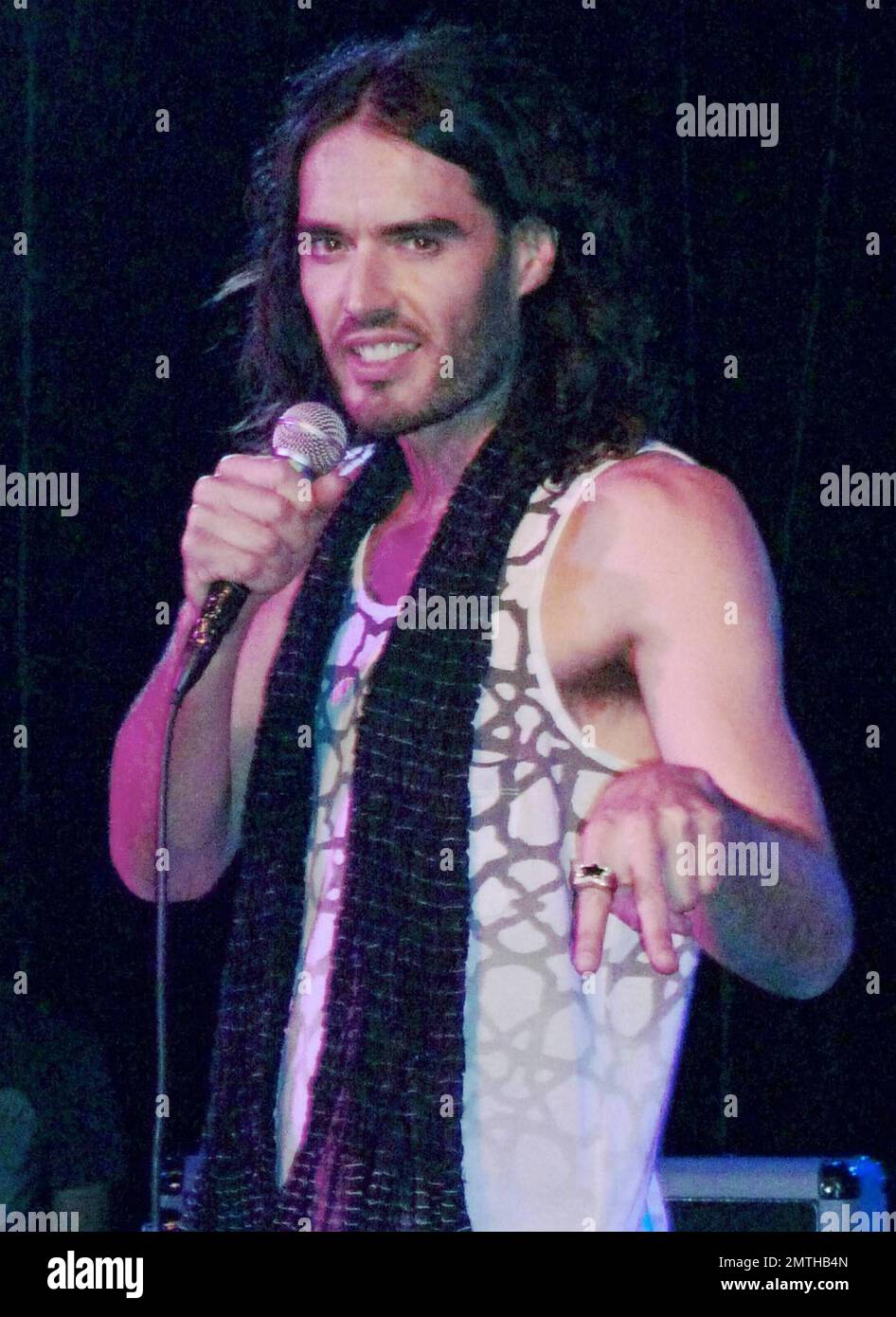 Comedian and actor Russell Brand hosts Infant Sorrow and Friends playing  music from his new movie "Get Him to the Greek" at The Roxy Theatre. In the  new film Brand plays rock