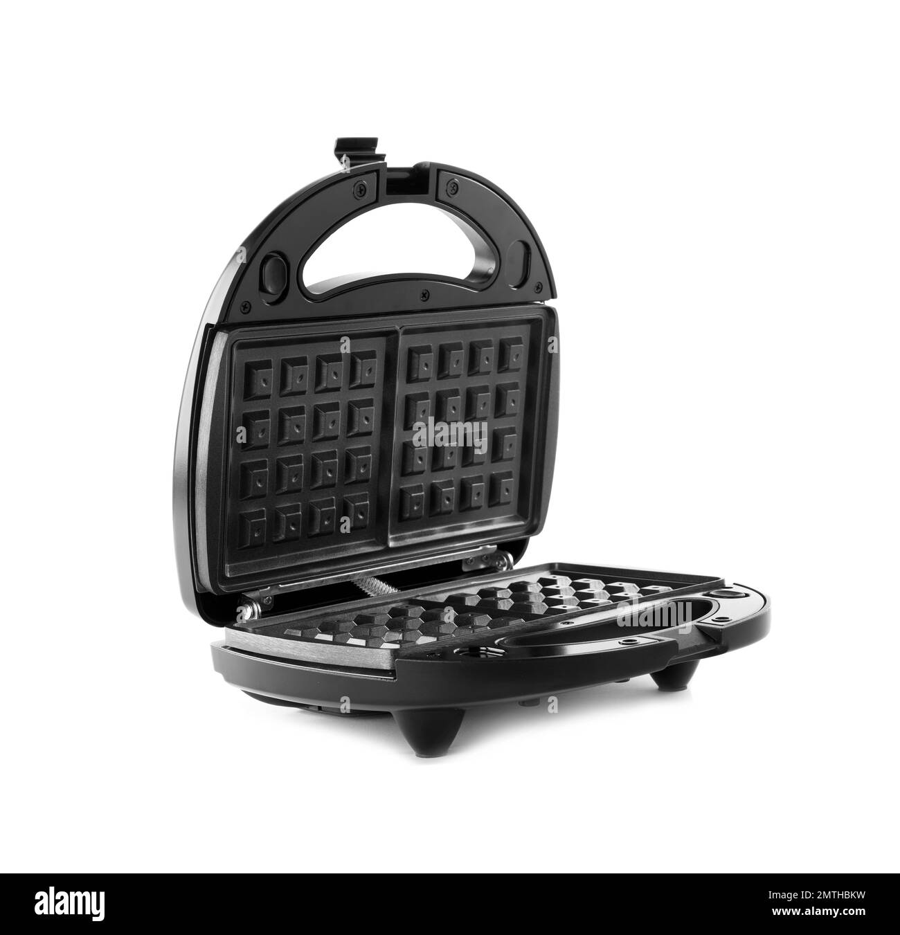 New modern waffle iron isolated on white Stock Photo Alamy
