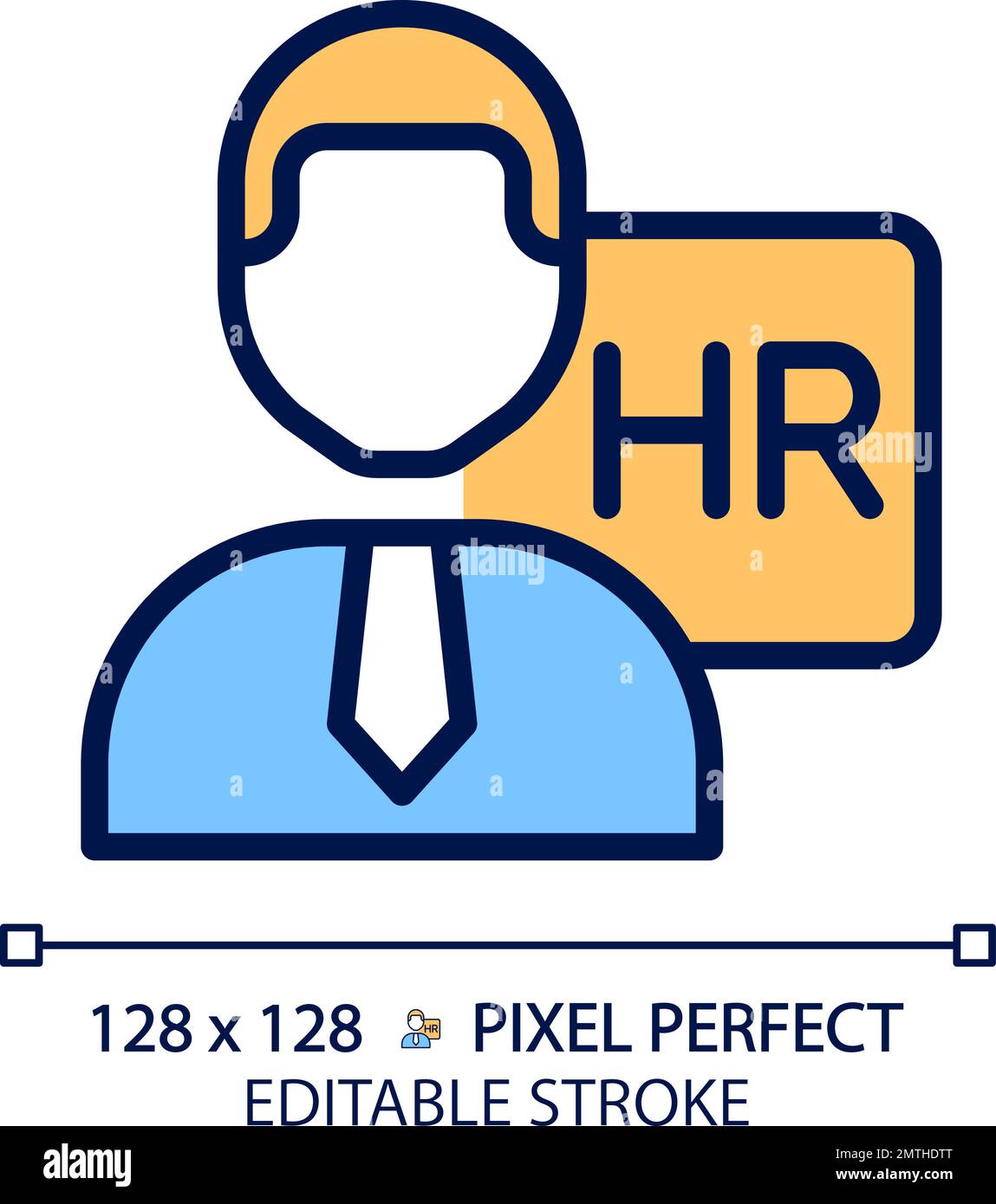 HR manager pixel perfect RGB color icon Stock Vector Image & Art Alamy