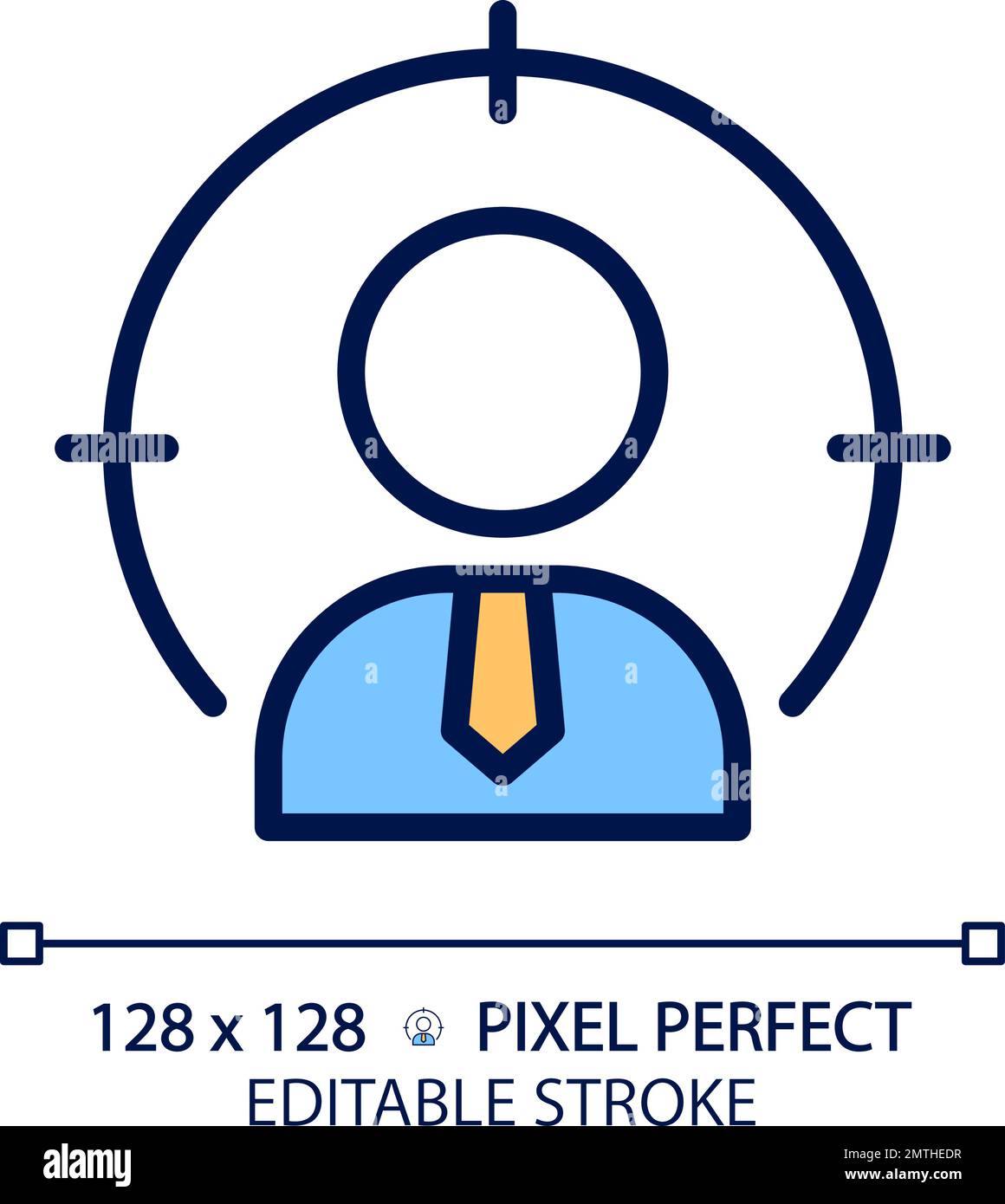 Headhunting pixel perfect RGB color icon Stock Vector Image & Art - Alamy