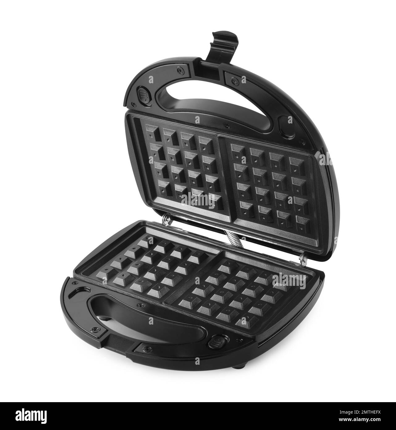Modern electric waffle iron isolated on white Stock Photo Alamy