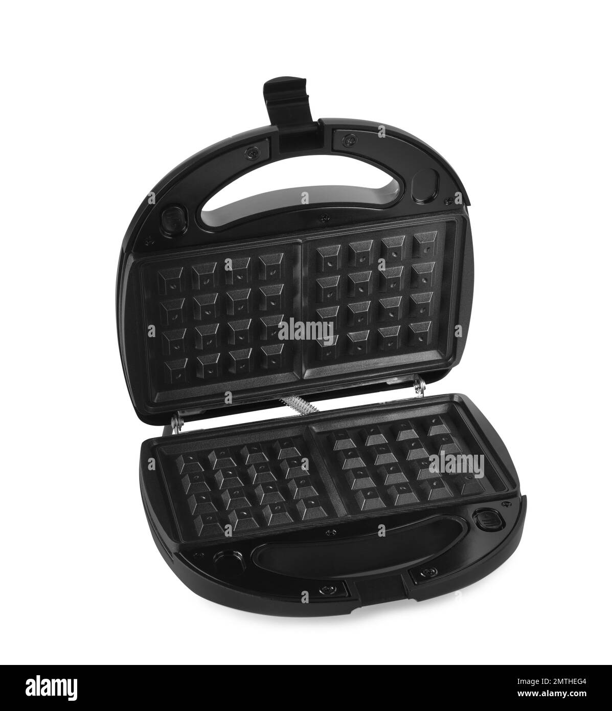 Modern electric waffle iron isolated on white Stock Photo Alamy
