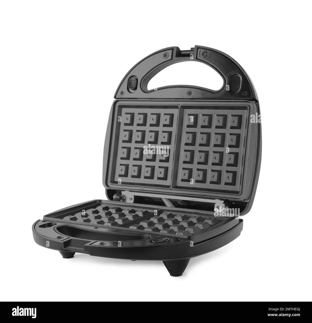 Modern electric waffle iron isolated on white Stock Photo Alamy