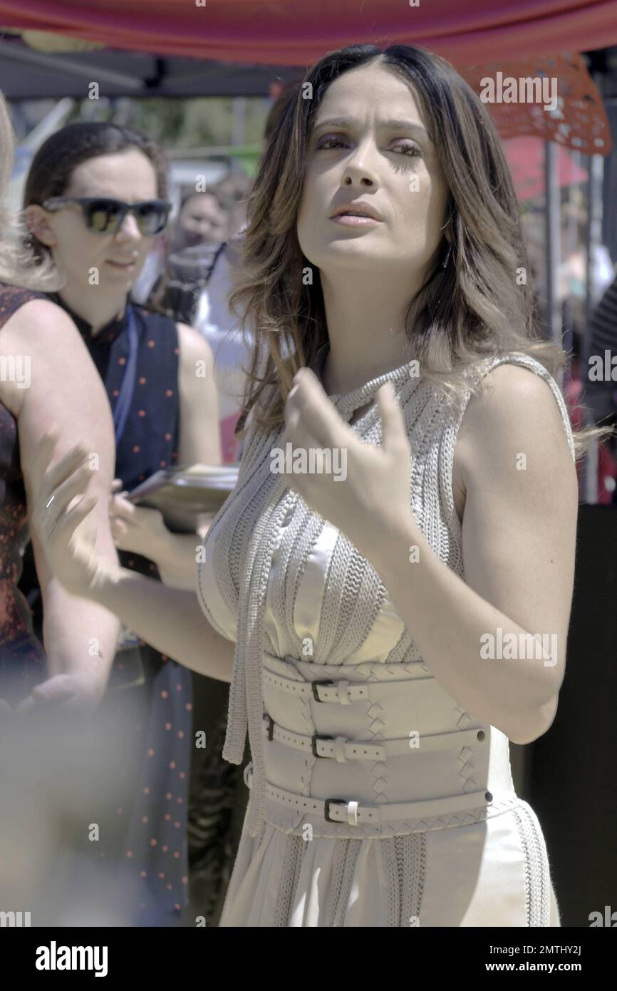 Salma Hayek arrives for the "Puss in Boots" Australian Premiere held at