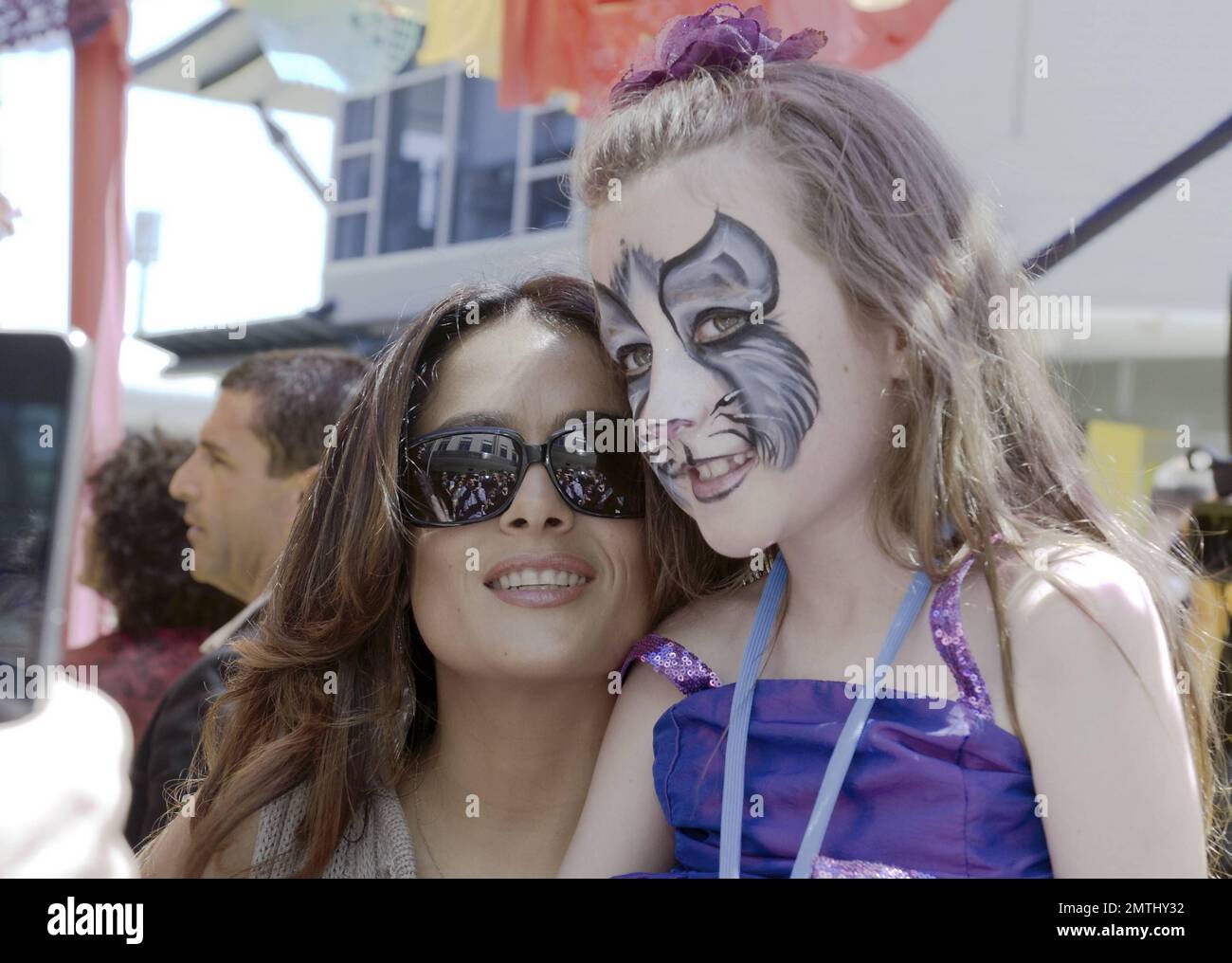 Salma Hayek arrives for the "Puss in Boots" Australian Premiere held at