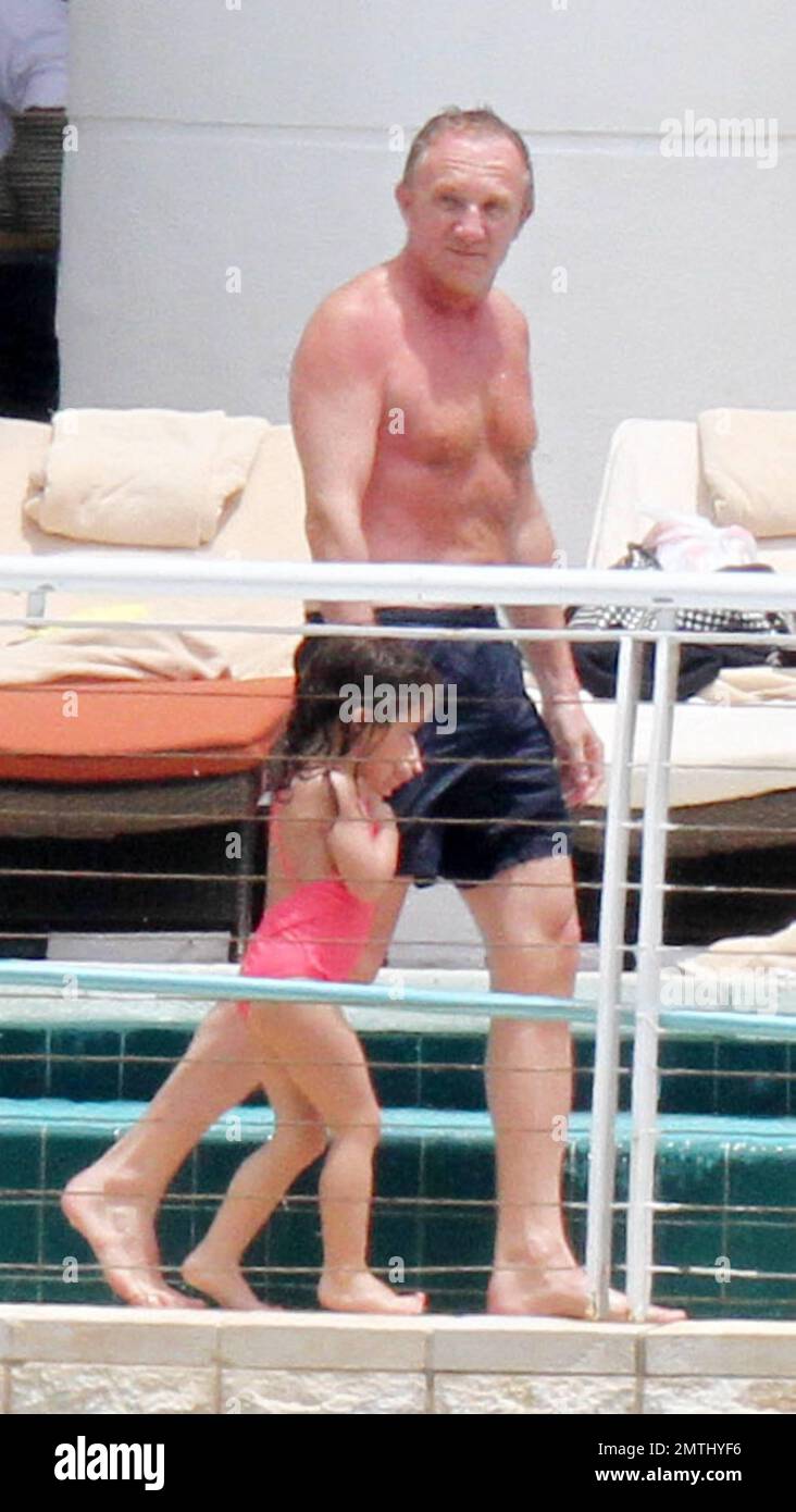 SomeFun nudism mom and daughter Salma Hayek, her husband Francois Henri Pinault and daughter Valentina  spend some fun family time together over Easter Sunday. Valentina is seen  playing in and around the pool with her mom and