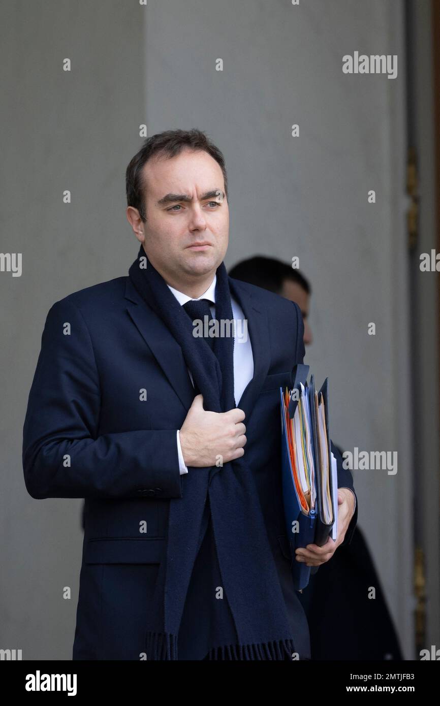 Army Minister Sebastien Le Cornu after the weekly meeting in