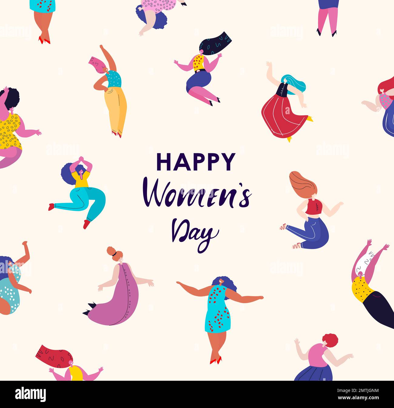 Happy International Woman Different Dancing Girls Holding Hands in of March Each Other Stock Photo - Alamy Happy International Woman Different Dancing Girls Holding Hands in of March Each Other Stock Photo - Alamy