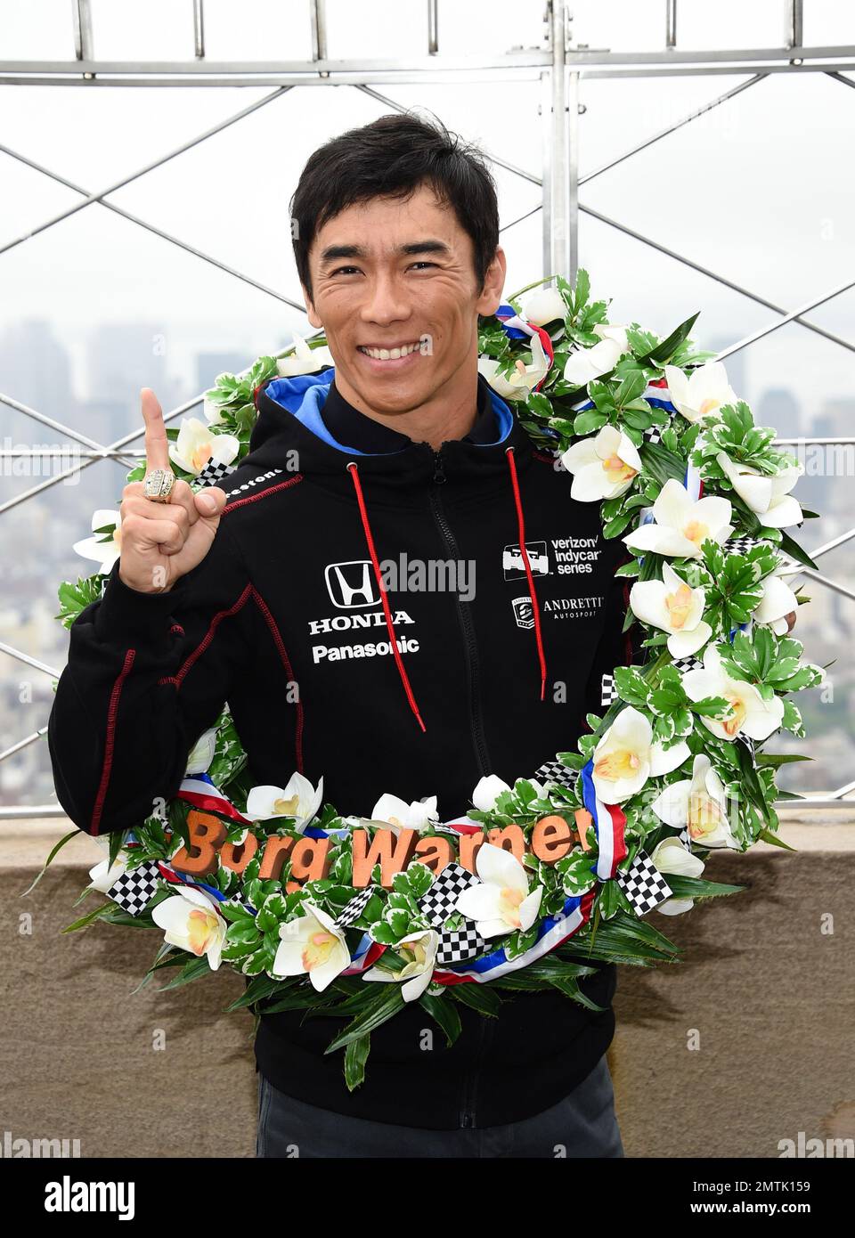 Japanese professional racing driver and latest Indianapolis 500 winner ...