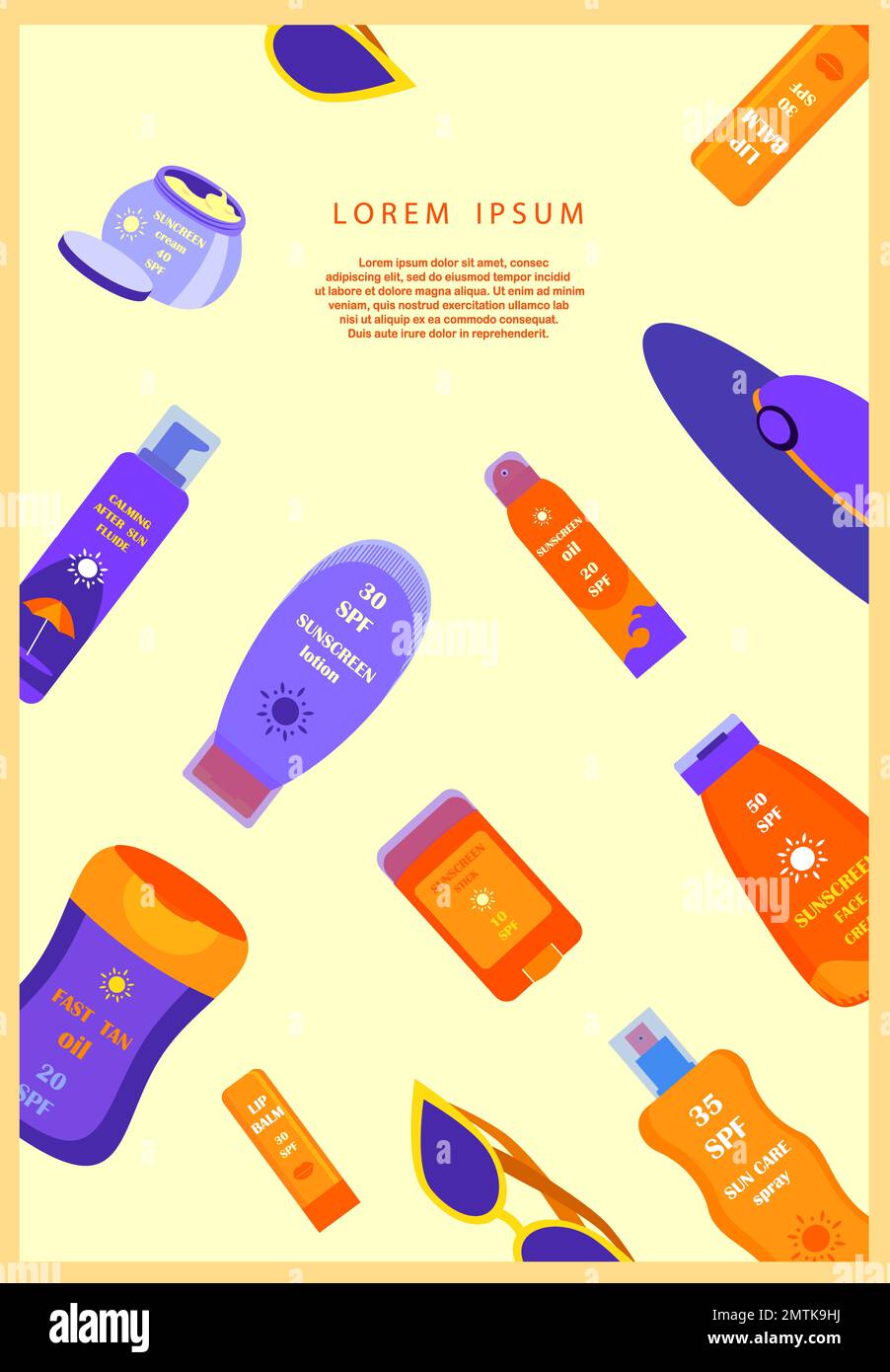 Sun Protection Tubes,Bottles of Sunscreen Products Sunblock.Skin Care