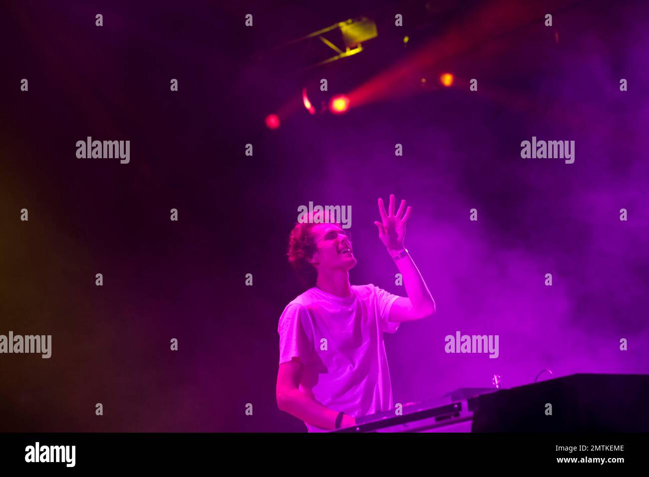 Felix De Laet, known by his stage name Lost Frequencies, performs live