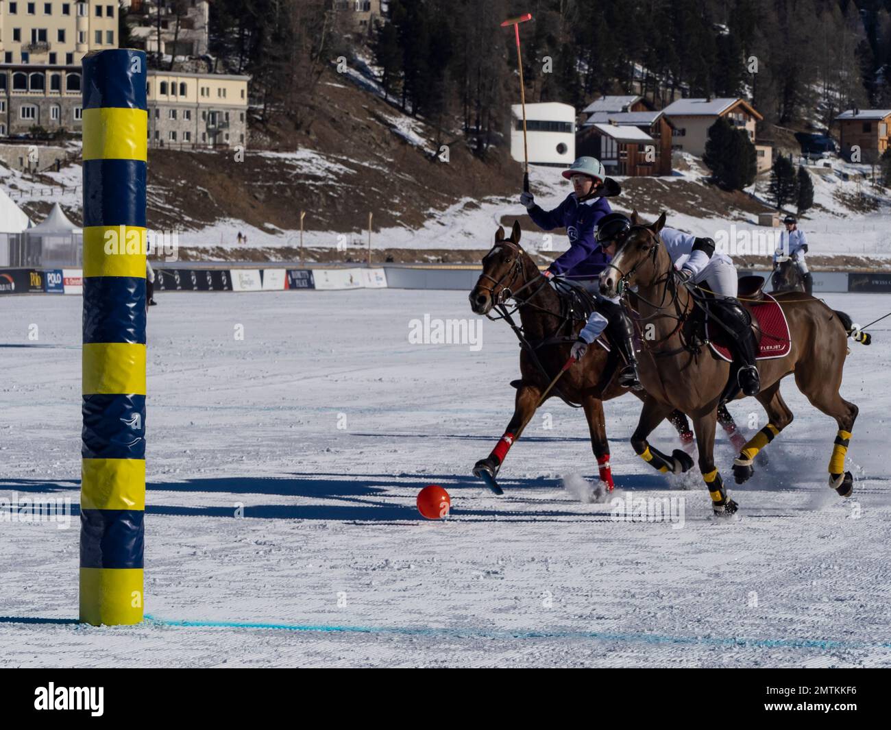 St. Moritz January 29, 2023 Game actions at the Snow Polo World Cup St.Moritz 2023 finals