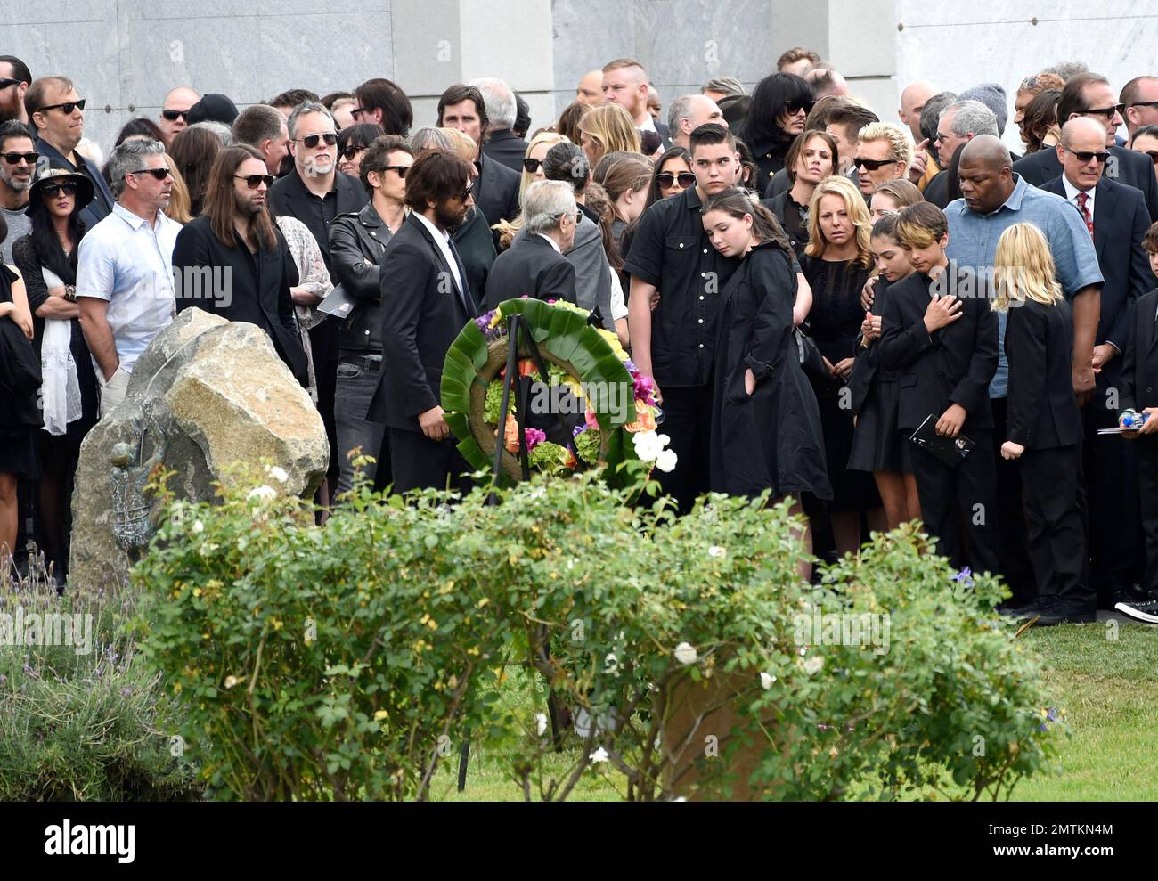 Guests attend a funeral for Chris Cornell at the Hollywood Forever