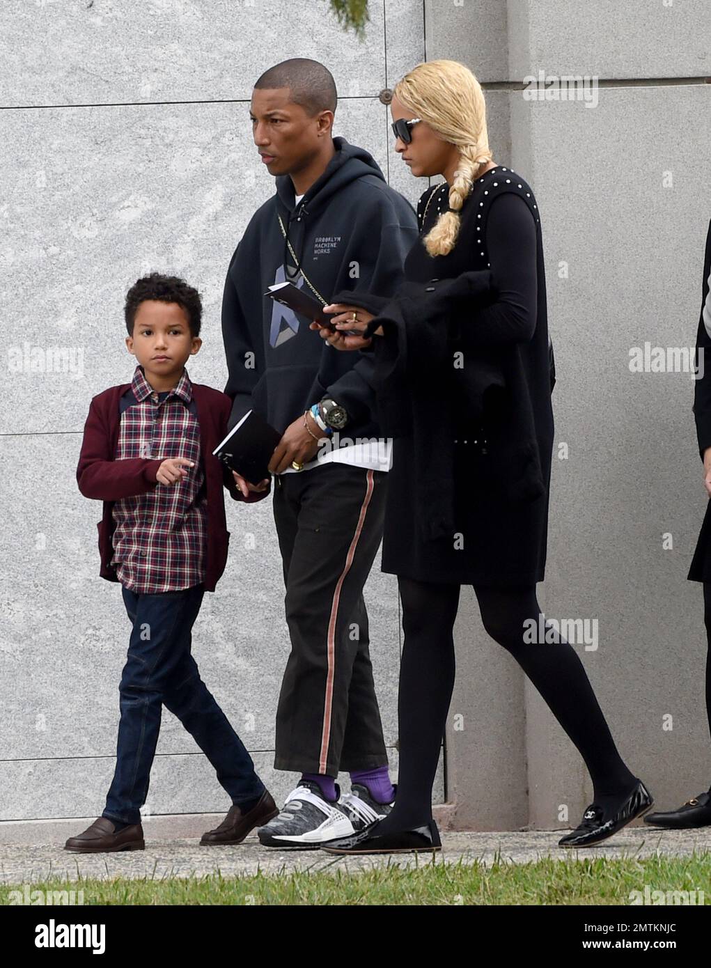 Pharrell Williams attending the Off-White Womenswear Fall/Winter 2022-2023  show Spaceship Earth: An Imaginary Experience at Palais Brongniart during  Paris Fashion Week in Paris, France on February 28, 2022. Photo by Aurore  Marechal/ABACAPRESS.COM