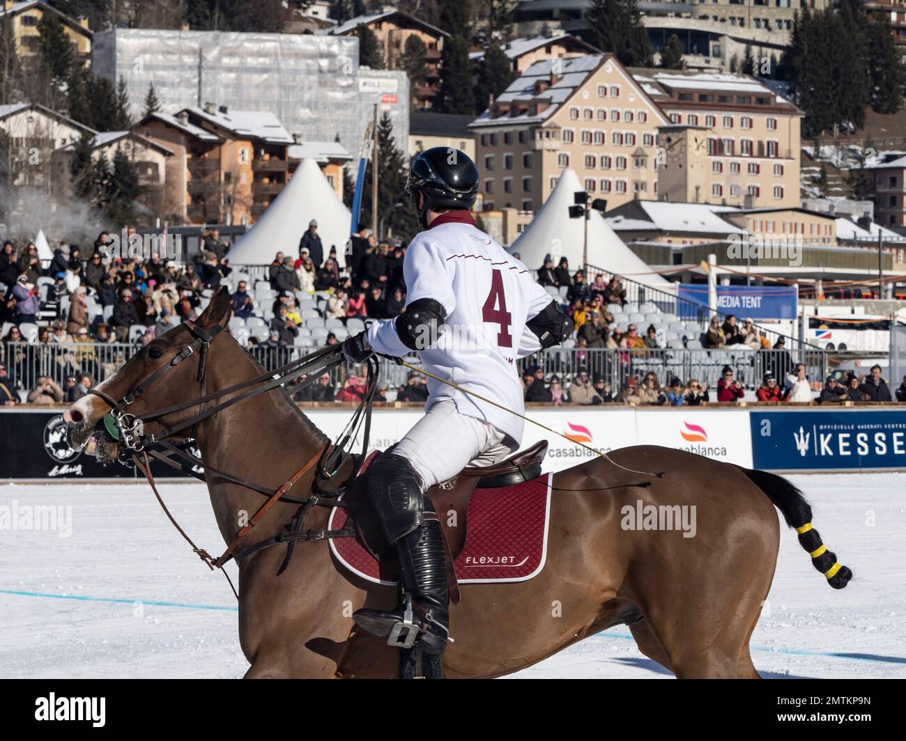 St. Moritz January 29, 2023 Game actions at the Snow Polo World Cup St.Moritz 2023 finals