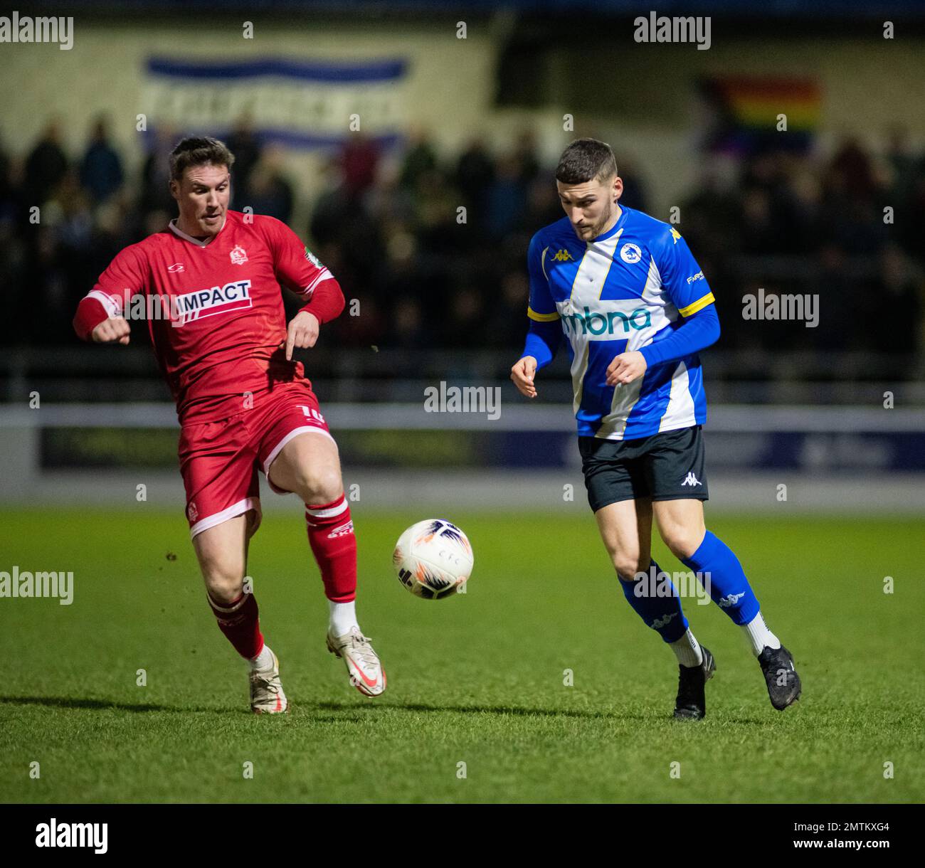 Chester, Cheshire, England. 31th January 2023. Chester's Alex Brown, during Chester Football Club V Alfreton Town Football Club at the Deva Stadium, in the National League North (Credit Image: ©Cody Froggatt) Stock Photo
